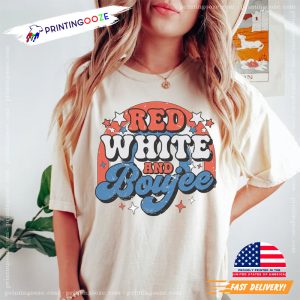 Groovy Red White and Boujee Shirt, july 4th independence day 1