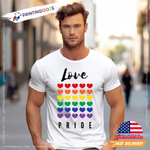 Love Pride T shirt, Gift for Pride Month 4 Printing Ooze