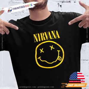 Nirvana Vintage Smiley Imported Band T Shirt 2