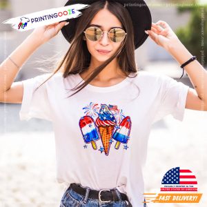 Patriotic Popsicle Graphic Tee, 4 of july shirts 3 Printing Ooze
