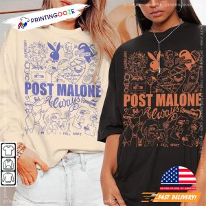Post Malone Album Lyrics Art, post malone concert 2023 T shirt 2 Printing Ooze