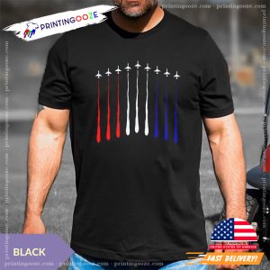 Red White Blue Air Force Flyover Shirt, fourth of july 2023 Merch 1