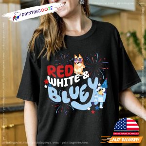 Red White Bluey Independence Day Shirt 1