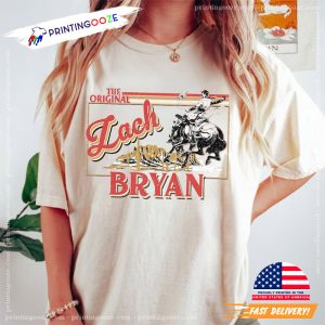 Retro 90sThe Original Zach Bryan T shirt 3 Printing Ooze