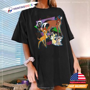 Retro Disney bambi 1942 Characters Group Shirt 3 Printing Ooze