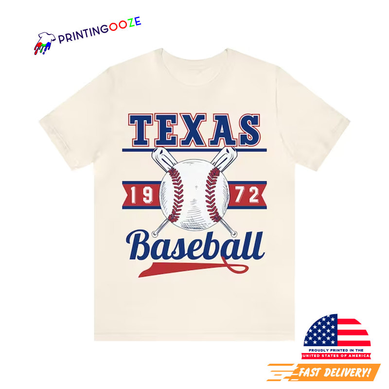 Retro Texas Rangers Baseball T-shirt - Printing Ooze