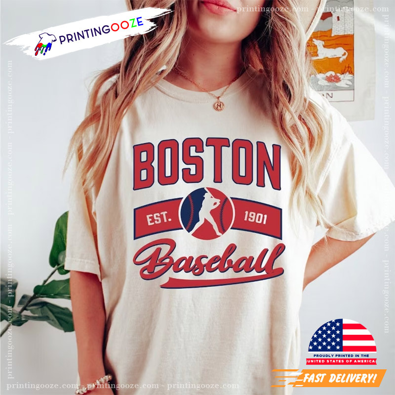 Retro Boston Red Sox Baseball EST 1901 Shirt - Printing Ooze