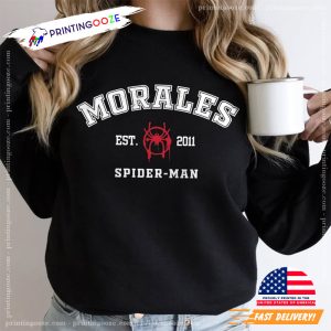Spiderverse Shirt , marvel miles morales Graphic Tee 1 Printing Ooze