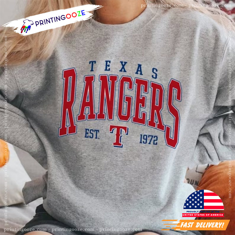 Vintage Texas Rangers EST 1972 Shirt, Baseball T-shirts - Printing