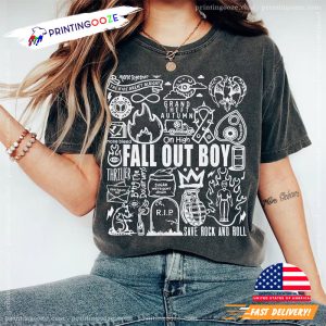 Vintage fall out boy concert Album Lyric Shirt 4 Printing Ooze