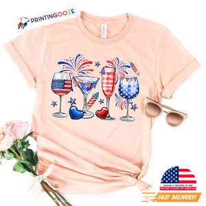 Wine happy fourth of july Shirt 1