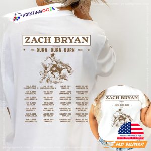 Zach Bryan 2023 Tour The burn burn burn Shirt 4 Printing Ooze