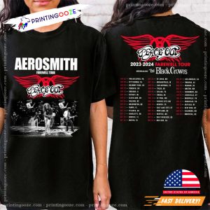 aerosmith concert 2023 2024 Peace Out Farewell Tour Shirt Printing Ooze