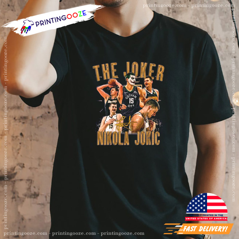 Nikola Jokic Basketball Denver Nuggets Classic 90s Graphic T-Shirt