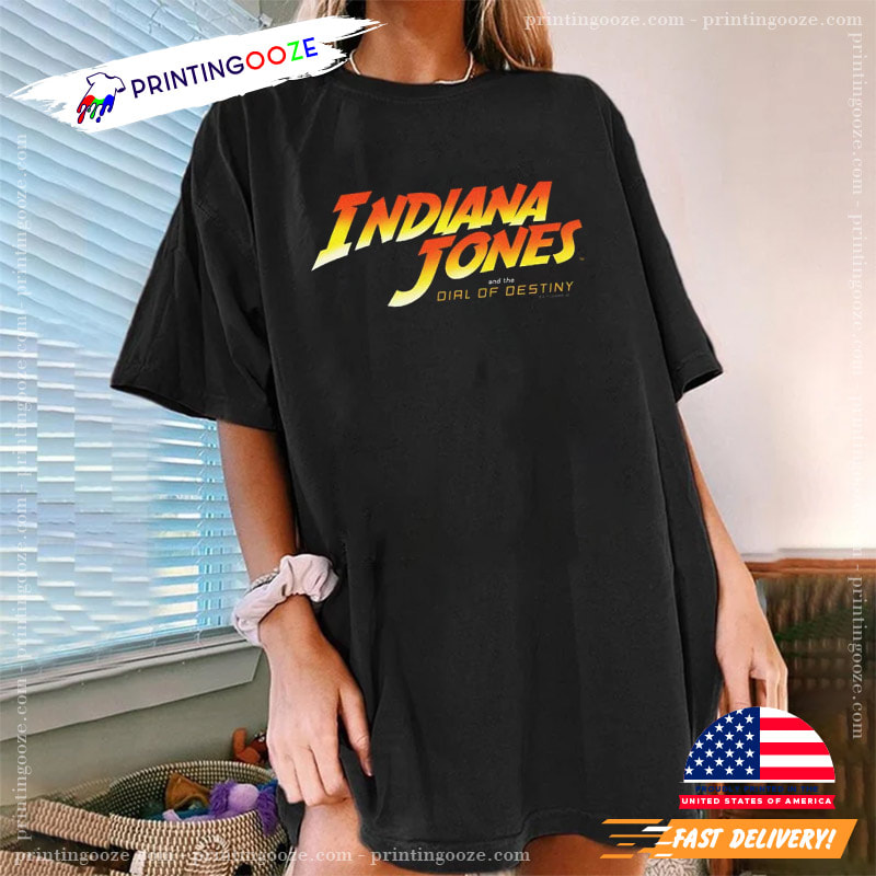 værdi kærtegn designer Indiana Jones And The Dial Of Destiny Logo T-shirt - Printing Ooze