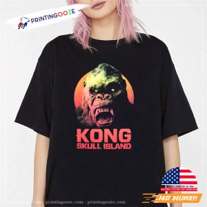 king kong skull island Sunset Colored Scream T shirt 2