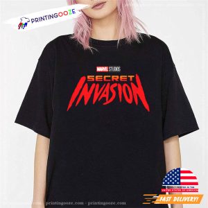 marvel studio secret invasion Series Logo T Shirt 2 Printing Ooze