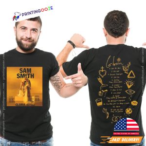 singer sam smith Album Gloria World Tour 2023 2 Side Shirt 1 Printing Ooze