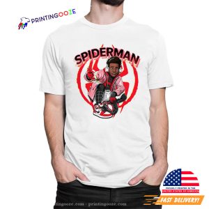 spiderman across the spider verse Graphic Tee, spider miles morales Shirt 3 Printing Ooze