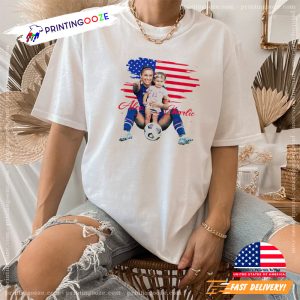 Alex Morgan and Charlie usa soccer shirt 1