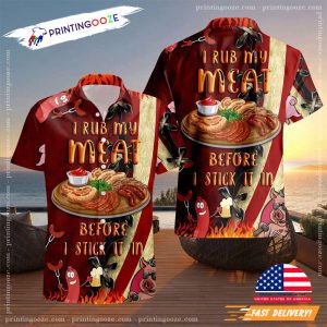 BBQ Men Smoke Dad hawaiian aloha shirt