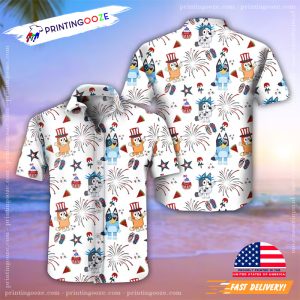 Bluey Patriotic 4th Of July Hawaiian Shirt 1 Printing Ooze