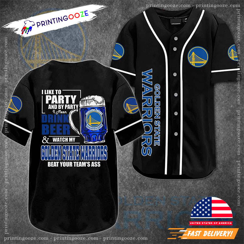 Drink Beer And Watch Golden State Warriors Baseball Jersey - Printing Ooze