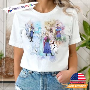 Disney princess elsa T Shirt, Frozen Elsa Anna Shirt 1 Printing Ooze