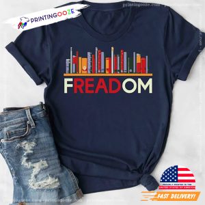 FREADOM Anti Ban Books Freedom To Read Shirt, Ban Guns Not Books Tee 1