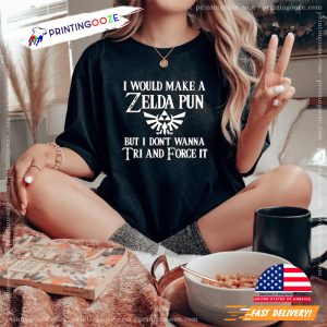 I Would Make A Zelda Pun legend of zelda nes Gamer Shirt 1 Printing Ooze