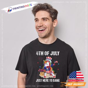 Just Here To Bang 4th Of July Shirt, 4 July Independence Day T-Shirt