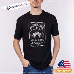 Johnny Cash Man in Black T shirt