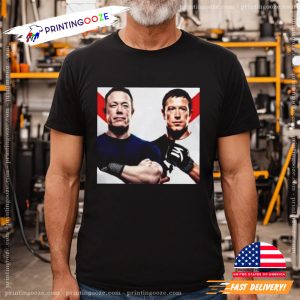 MMA Tech Titans Unleashed Musk Vs Zuckerberg UFC Shirt 1 Printing Ooze