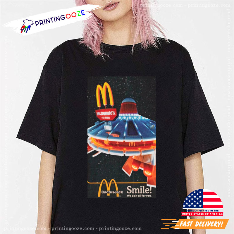Travis Scott x McDonald's Cactus Jack Smile T-Shirt