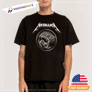 Metallica Black Album Poster Unisex T Shirt 1 Printing Ooze