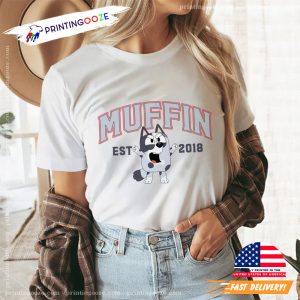 Muffin Cupcake Heeler Shirt, bingo and bluey Shirt 1 Printing Ooze