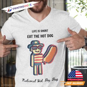 National hot dog day Unisex Softstyle T Shirt 3 Printing Ooze