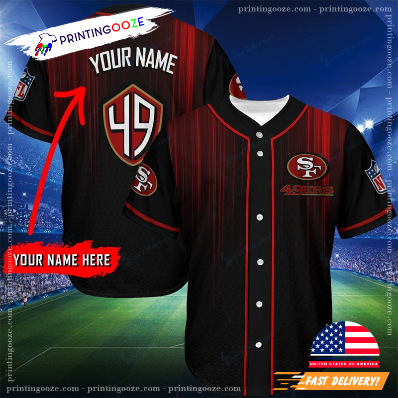 Personalized SF 49er NFL Baseball Jersey - Printing Ooze