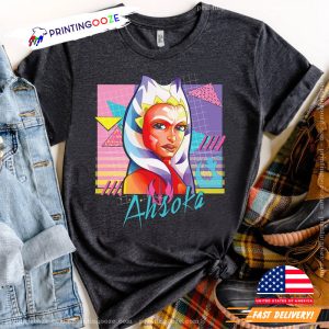 Retro 90s ahsoka star wars Shirt ,Retro Neon Poster Shirt 1 Printing Ooze