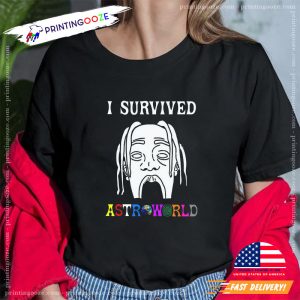 Retro I Survived Astroworld unisex tshirt 3 Printing Ooze