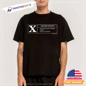 Retro X Rated funny tshirts men