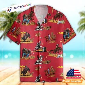 Rodeo Pattern Horse Racing Hawaiian Shirt 1 Printing Ooze