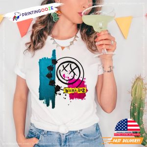 Smiley Face Painting vintage blink 182 shirt 1