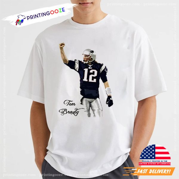 Tom Brady Football T-Shirt, New England Patriots Football Shirt - Printing  Ooze