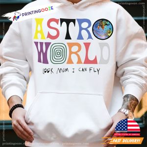 Travis scott Astroworld look mom i can fly T Shirt 1 Printing Ooze