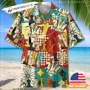 Vintage Chess Hawaiian Shirt, Gift For Dad Who Love Chess