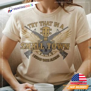 Vintage I Stand With Aldean, Retro Try That In A Small Town Shirt