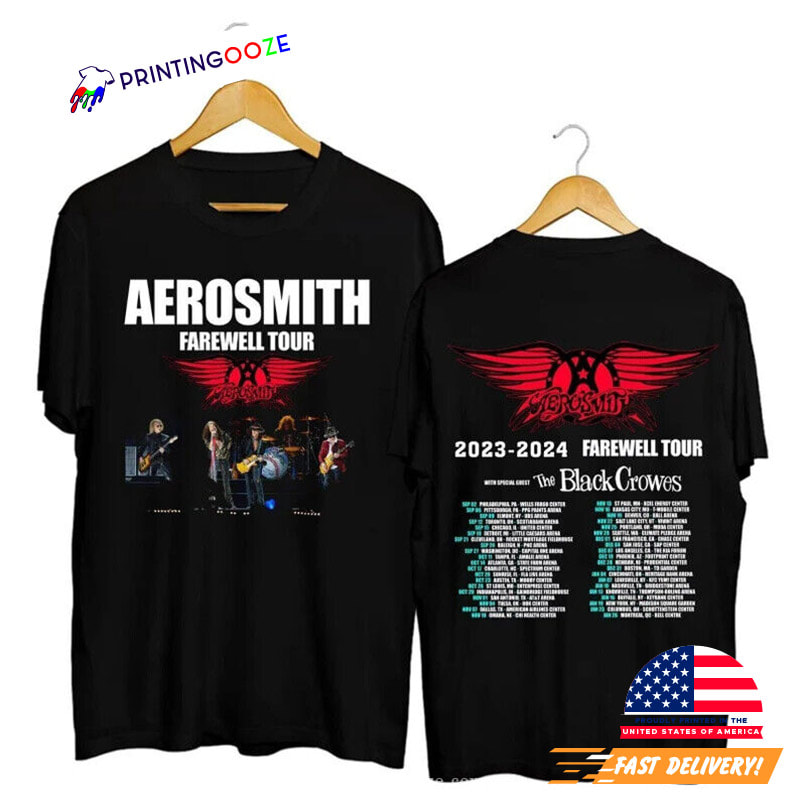 Aerosmith Peace Out Farewell Tour T-Shirt Concert Music Tour Tee TT5925