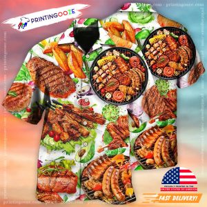 bBQ sausage Hawaiian Shirt