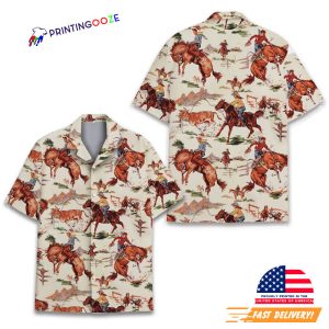 dallas cowgirl, Western Cowboy Hawaiian Shirt 2 Printing Ooze